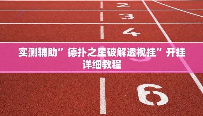 实测辅助”德扑之星破解透视挂”开挂详细教程