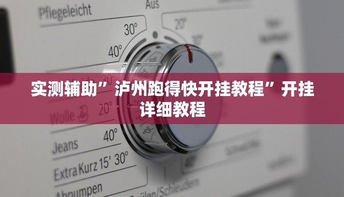 实测辅助”泸州跑得快开挂教程”开挂详细教程
