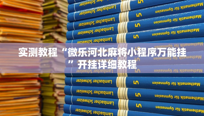 实测教程“微乐河北麻将小程序万能挂”开挂详细教程