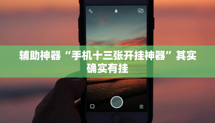 辅助神器“手机十三张开挂神器”其实确实有挂