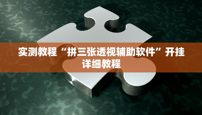 实测教程“拼三张透视辅助软件”开挂详细教程