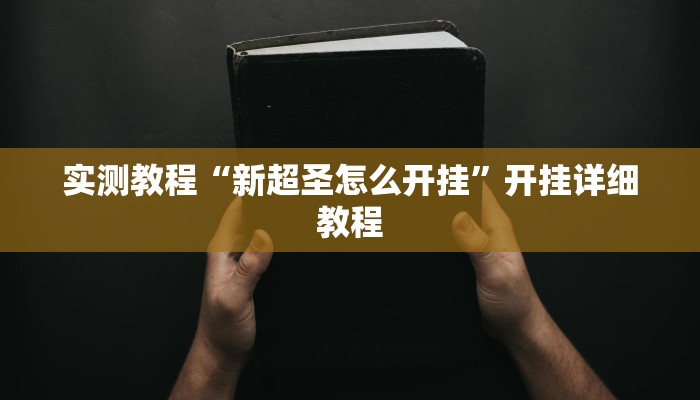实测教程“新超圣怎么开挂”开挂详细教程