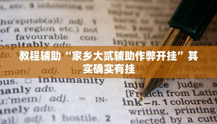 教程辅助“家乡大贰辅助作弊开挂”其实确实有挂