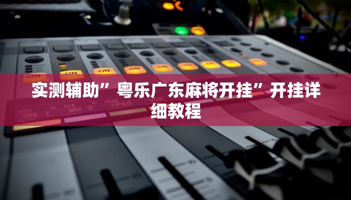 实测辅助”粤乐广东麻将开挂”开挂详细教程
