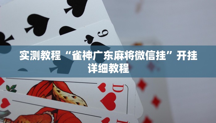 实测教程“雀神广东麻将微信挂”开挂详细教程