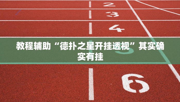 教程辅助“德扑之星开挂透视”其实确实有挂