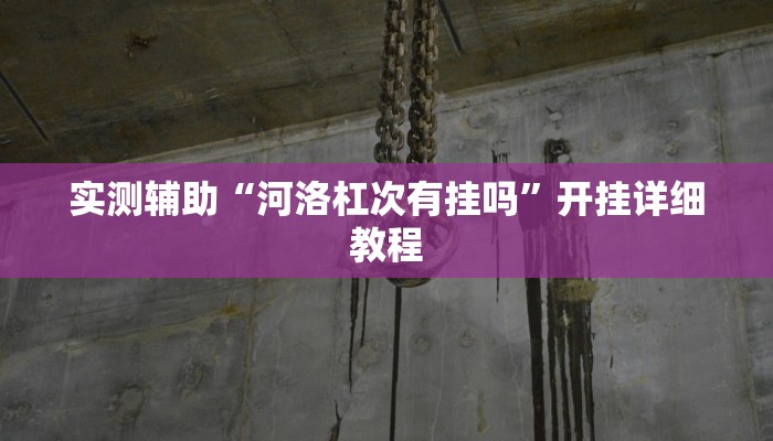 实测辅助“河洛杠次有挂吗”开挂详细教程