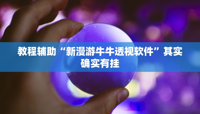 教程辅助“新漫游牛牛透视软件”其实确实有挂